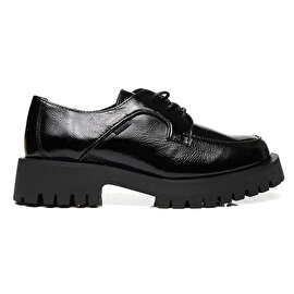 Kadın Siyah Hakiki Deri Oxford Ayakkabı 3K2KA31008