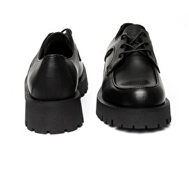 Kadın Siyah Hakiki Deri Oxford Ayakkabı 3K2KA31008-6