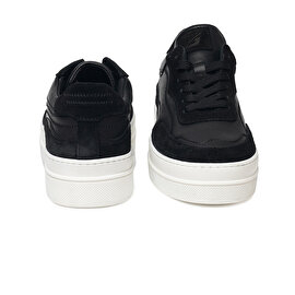 Kadın Siyah Hakiki Deri Sneaker Ayakkabı 3K2SA33071