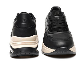 Kadın Siyah Hakiki Deri Spor Ayakkabı 3K2SA33080-6