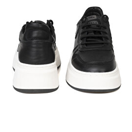 Kadın Siyah Hakiki Deri Sneaker Ayakkabı 3K2SA33120