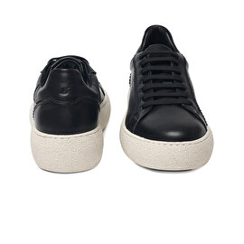 Kadın Siyah Hakiki Deri Sneaker Ayakkabı 3K2SA72140