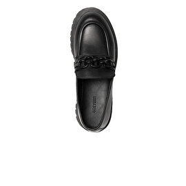 Kadın Siyah Deri Hakiki Deri Loafer Ayakkabı 3K2UA31005