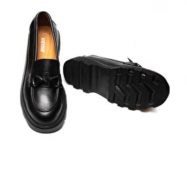 Kadın Siyah Hakiki Deri Loafer Ayakkabı 3K2UA72015
