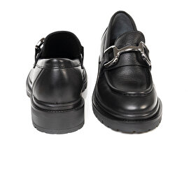 Kadın Siyah Hakiki Deri Loafer Ayakkabı 3K2UA72186