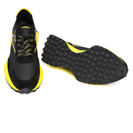 Erkek Siyah Sarı Hakiki Deri Spor Ayakkabı 3Y1SA15401-4
