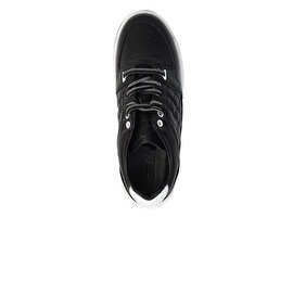 Erkek Siyah Hakiki Deri Sneaker Ayakkabı 3Y1SA17000-4