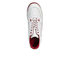 Erkek Beyaz Kırmızı Hakiki Deri Sneaker Ayakkabı 3Y1SA17000-4