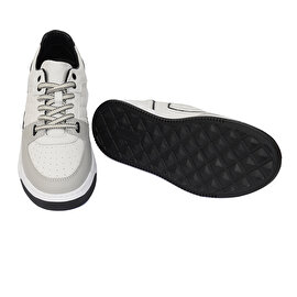 Erkek Beyaz Siyah Hakiki Deri Sneaker Ayakkabı 3Y1SA17000-5