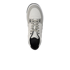 Erkek Beyaz Siyah Hakiki Deri Ayakkabı 3Y1SA17000-3