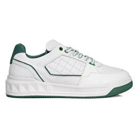Erkek Beyaz Yeşil Hakiki Deri Ayakkabı 3Y1SA17000-1