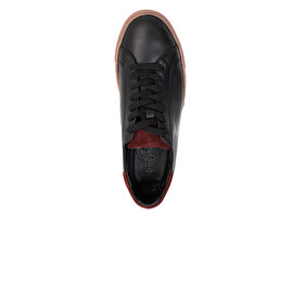 Erkek Siyah Hakiki Deri Sneaker Ayakkabı 3Y1SA62618-3