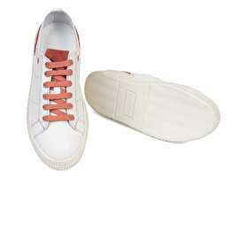 Kadın Beyaz Mercan Hakiki Deri Sneaker Ayakkabı 3Y2CA50753-6