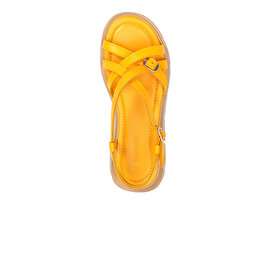 Kadın Sarı Hakiki Deri Sandalet 3Y2CS50768-3