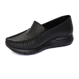 Kadın Siyah Hakiki Deri Comfort Ayakkabı 3Y2FA32400-2