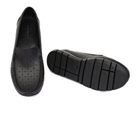 Kadın Siyah Hakiki Deri Comfort Ayakkabı 3Y2FA32400-5