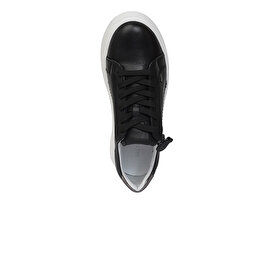 Kadın Siyah Hakiki Deri Sneaker Ayakkabı 3Y2SA31353-3