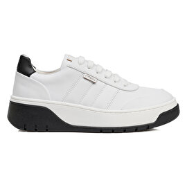 GreyderLAB Kadın Siyah Beyaz Hakiki Deri Sneaker Ayakkabı 3Y2SA45050-1