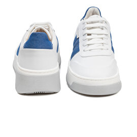 GreyderLAB Kadın Beyaz Mavi Hakiki Deri Sneaker Ayakkabı 3Y2SA45050-6