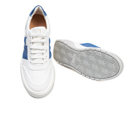 GreyderLAB Kadın Beyaz Mavi Hakiki Deri Sneaker Ayakkabı 3Y2SA45050-5