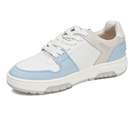 GreyderLAB Kadın Beyaz Mavi Hakiki Deri Sneaker Ayakkabı 3Y2SA45090-2