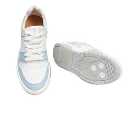 GreyderLAB Kadın Beyaz Mavi Hakiki Deri Sneaker Ayakkabı 3Y2SA45090-5