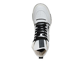 GreyderLAB Kadın Beyaz Siyah Hakiki Deri Sneaker Ayakkabı 3Y2SA45091-3