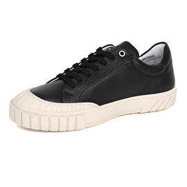 Kadın Siyah Hakiki Deri Sneaker Ayakkabı 3Y2SA50765-3