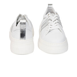 Kadın Beyaz Hakiki Deri Sneaker Ayakkabı 3Y2SA50766-6
