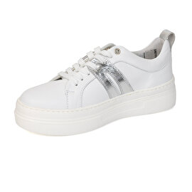 Kadın Beyaz Hakiki Deri Sneaker Ayakkabı 3Y2SA50766-2