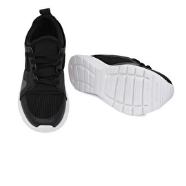 Kadın Siyah Beyaz Hakiki Deri Spor Ayakkabı 3Y2SA53384-5