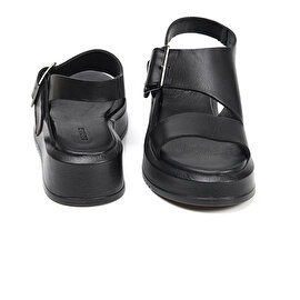 Kadın Siyah Hakiki Deri Sandalet 3Y2YS50764-6