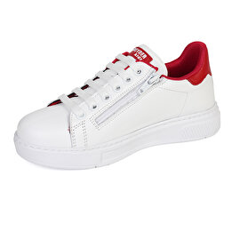 Çocuk Beyaz Kırmızı Hakiki Deri Ayakkabı 3Y5NA65920-2