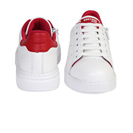 Çocuk Beyaz Kırmızı Hakiki Deri Ayakkabı 3Y5NA65920-6