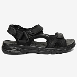 Erkek Siyah Hakiki Deri Sandalet 4Y1CS14520-2