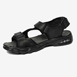 Erkek Siyah Hakiki Deri Sandalet 4Y1CS14520-3