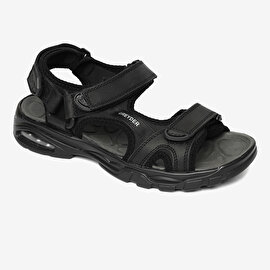 Erkek Siyah Hakiki Deri Sandalet 4Y1CS14520-1