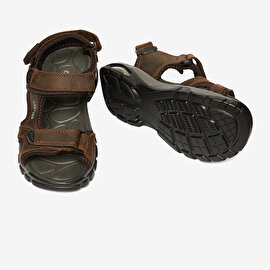 Erkek Kahverengi Hakiki Deri Sandalet 4Y1CS14520-6