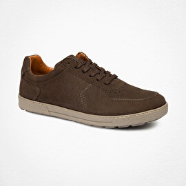 Erkek Kahverengi Hakiki Deri Sneaker Ayakkabı 4Y1HA00124-1
