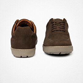 Erkek Kahverengi Hakiki Deri Sneaker Ayakkabı 4Y1HA00124-7