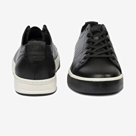 Erkek Siyah Hakiki Deri Sneaker Ayakkabı 4Y1SA13292-7