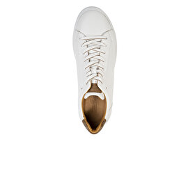 Erkek Beyaz Hakiki Deri Sneaker Ayakkabı 4Y1SA14811-3