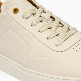 Erkek Kirli Beyaz Hakiki Deri Sneaker Ayakkabı 4Y1SA17421-5