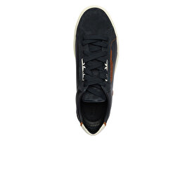Erkek Açık Lacivert Hakiki Deri Sneaker Ayakkabı 4Y1SA17430-3