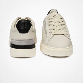 Erkek Kirli Beyaz Hakiki Deri Sneaker Ayakkabı 4Y1SA17430-7