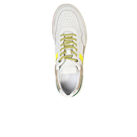 Erkek Beyaz Hakiki Deri Sneaker Ayakkabı 4Y1SA17441-3