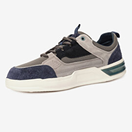 Erkek Lacivert Hakiki Deri Sneaker Ayakkabı 4Y1SA17481-3