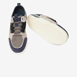 Erkek Lacivert Hakiki Deri Sneaker Ayakkabı 4Y1SA17481-6