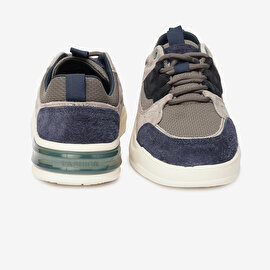 Erkek Lacivert Hakiki Deri Sneaker Ayakkabı 4Y1SA17481-7