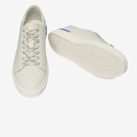 Erkek Beyaz Hakiki Deri Sneaker Ayakkabı 4Y1SA17490-6